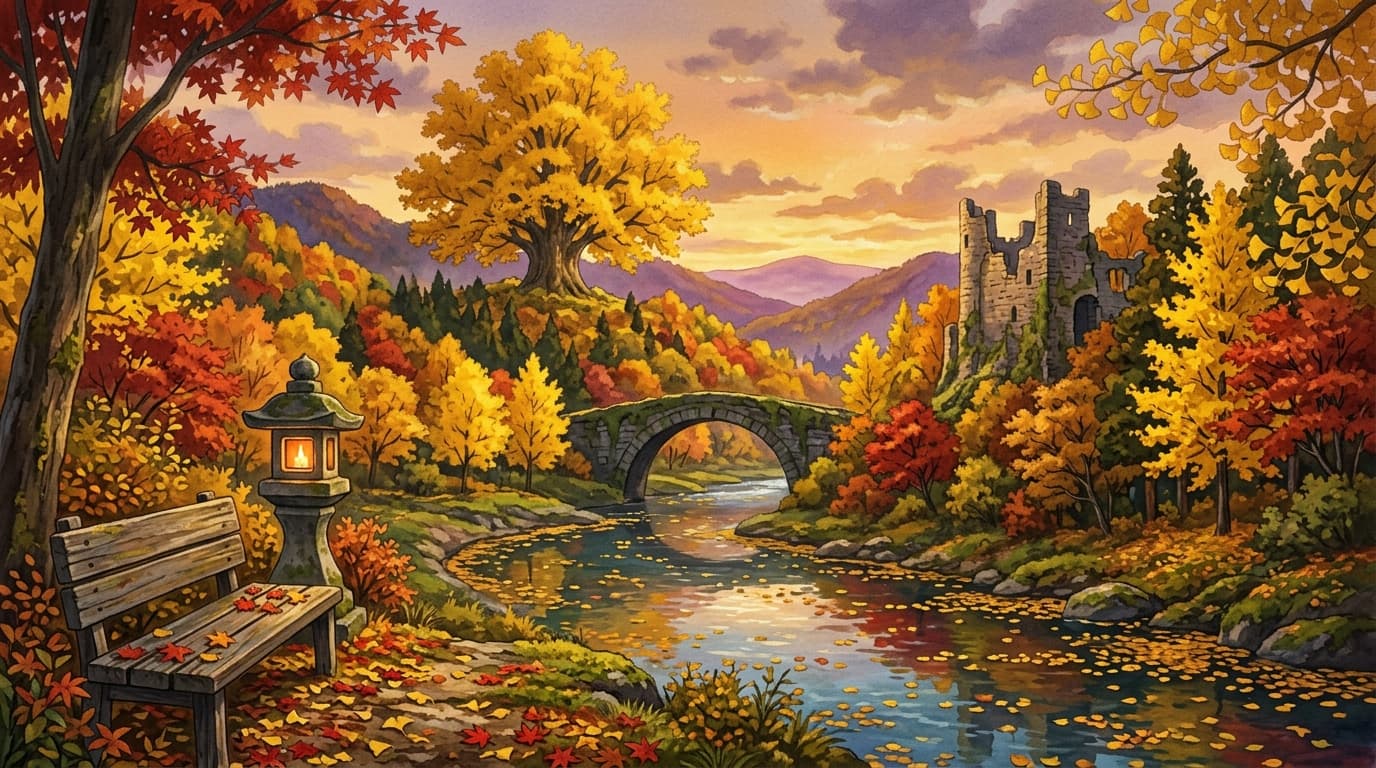Sanctuary valley in autumn