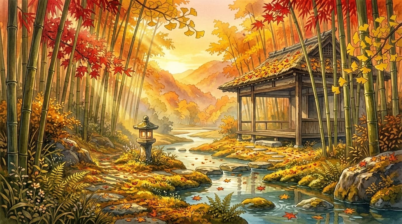 Sanctuary bamboo in autumn