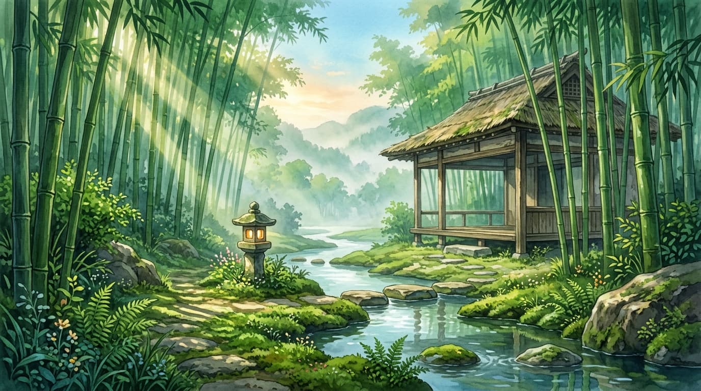 Sanctuary bamboo in summer