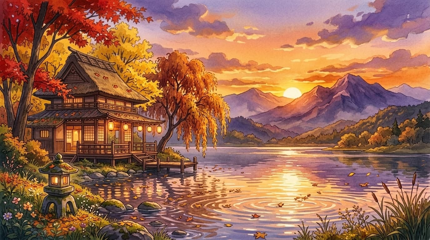 Sanctuary lake in autumn