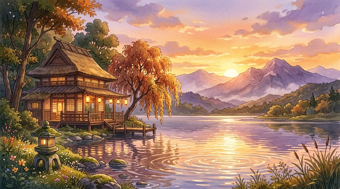 Sanctuary lake in summer