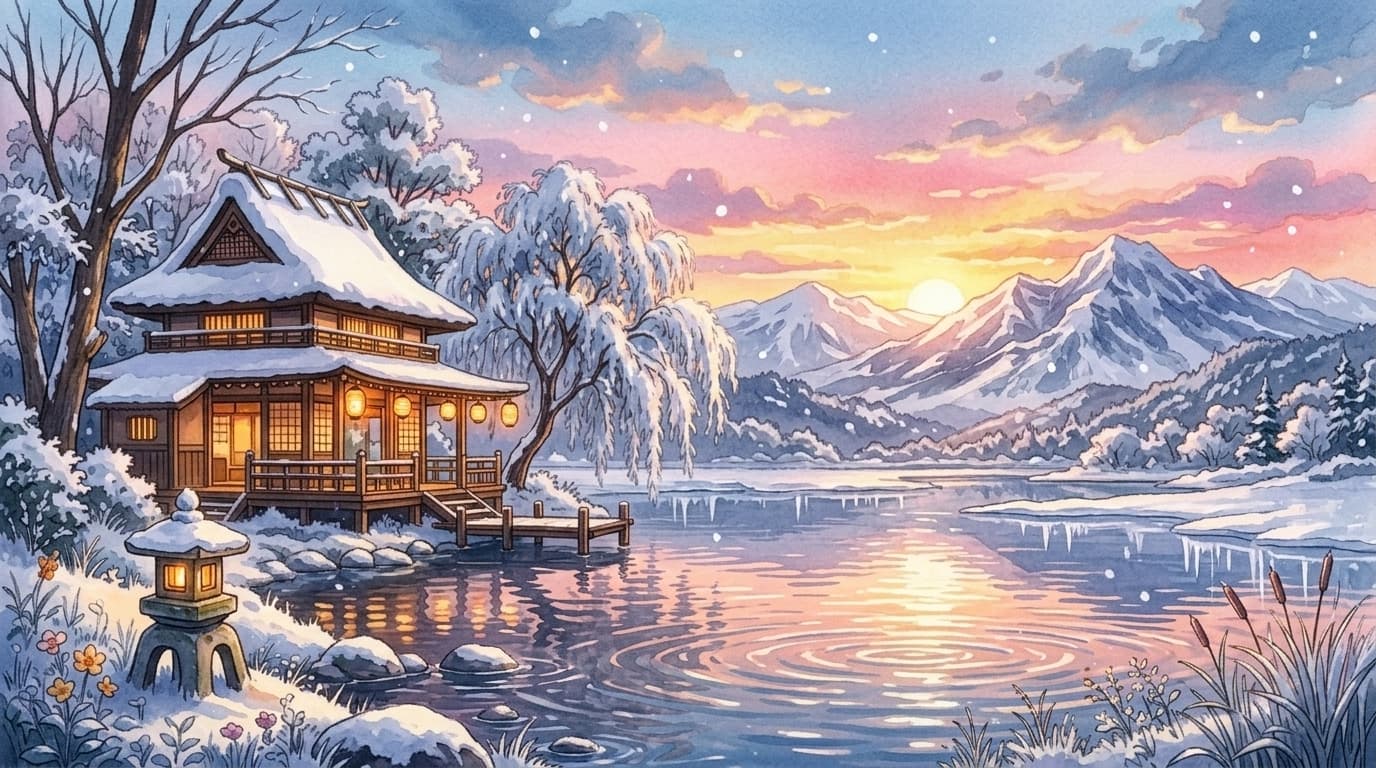 Sanctuary lake in winter