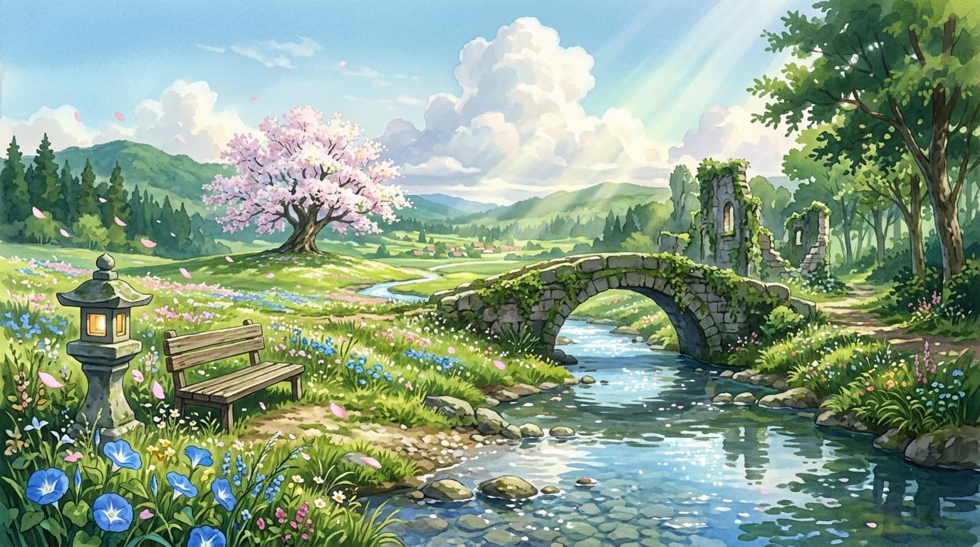Sanctuary valley in spring