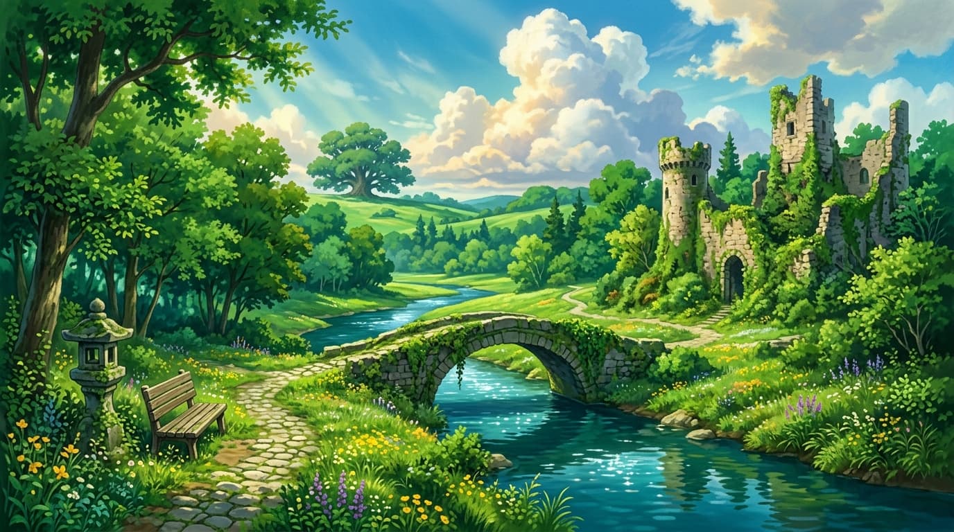 Sanctuary valley in summer
