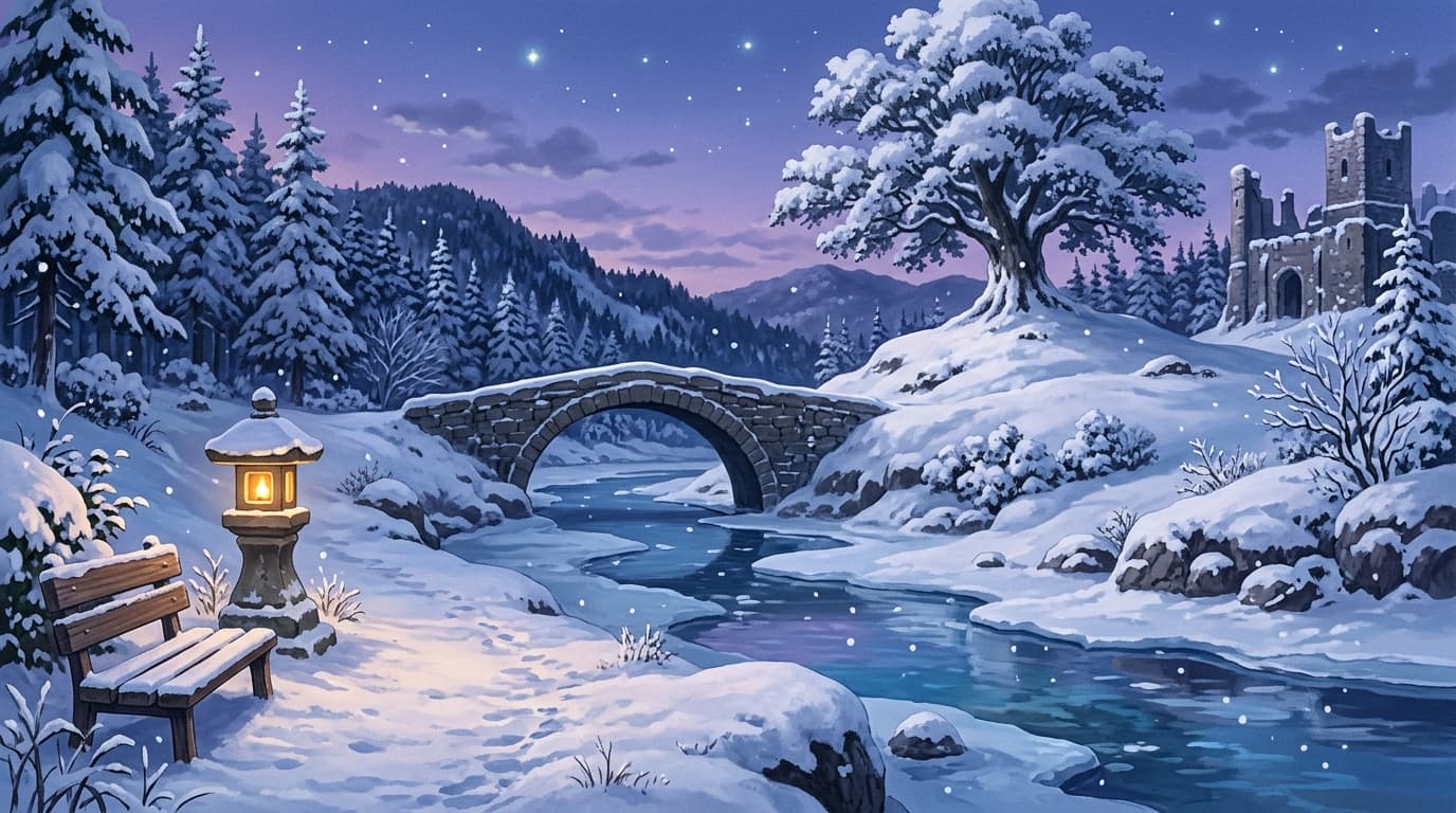 Sanctuary valley in winter